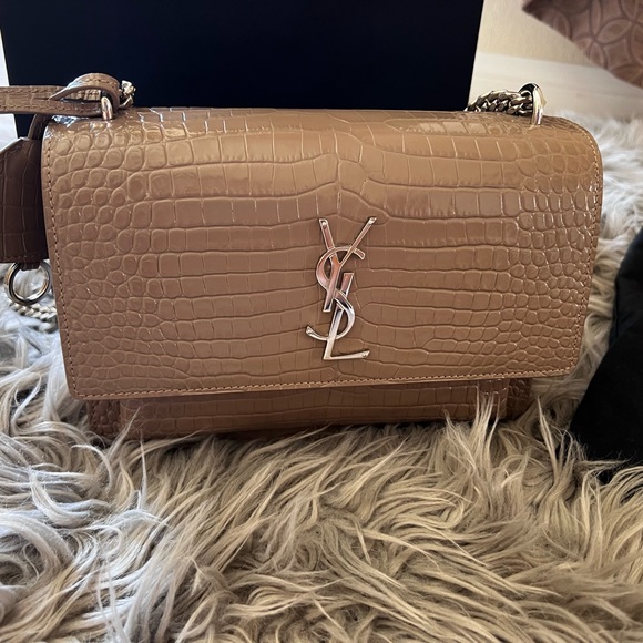 Saint Laurent Sunset Medium Croco Bag - Picture 15 of 15